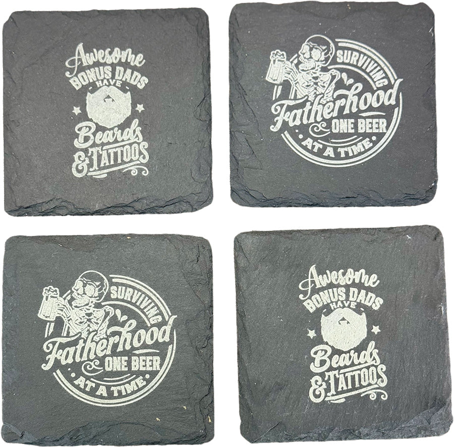 Personalized Slate Coaster Set of Four (4)