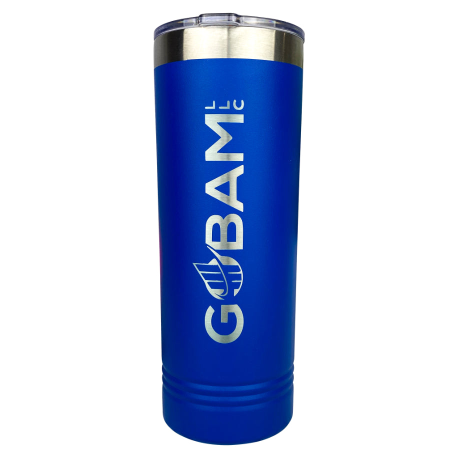 Engravefied, Laser Engraved, 22 oz Skinny Tumbler, personalized gift, Blue