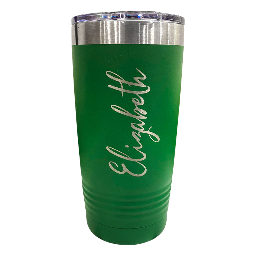 Engravefied, Laser Engraved, 20 oz Tumbler, personalized gift, Green